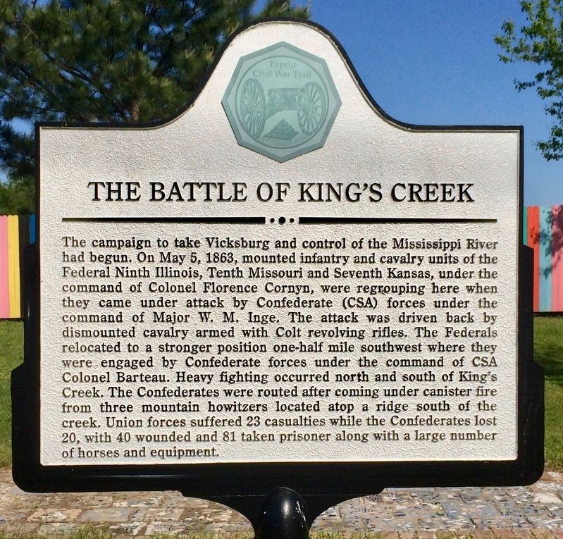 The Battle of King's Creek Marker image. Click for full size.