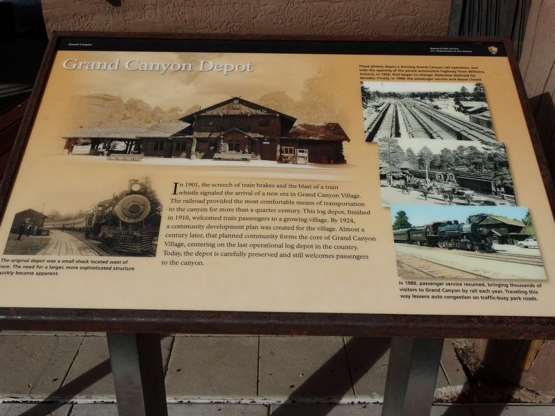 Grand Canyon Depot Marker image. Click for full size.