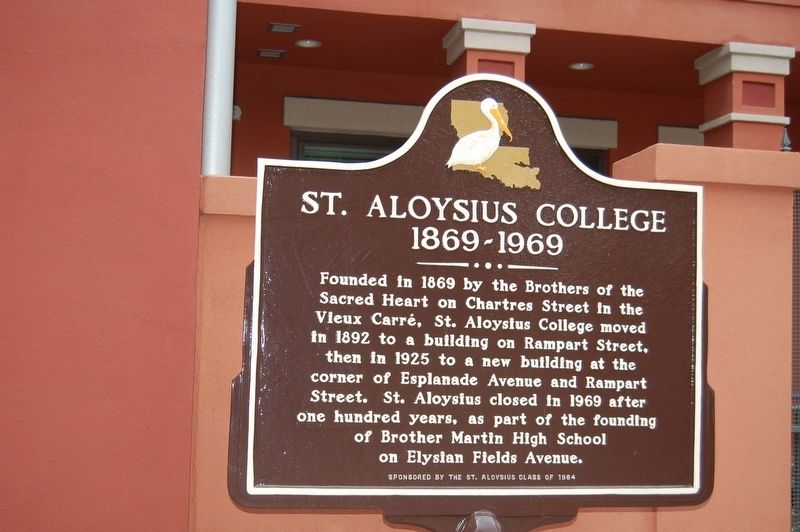 St. Aloysius College Marker image. Click for full size.