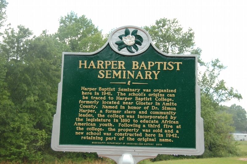 Harper Baptist Seminary Marker image. Click for full size.