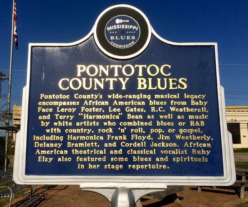 Pontotoc County Blues Marker (Front) image. Click for full size.
