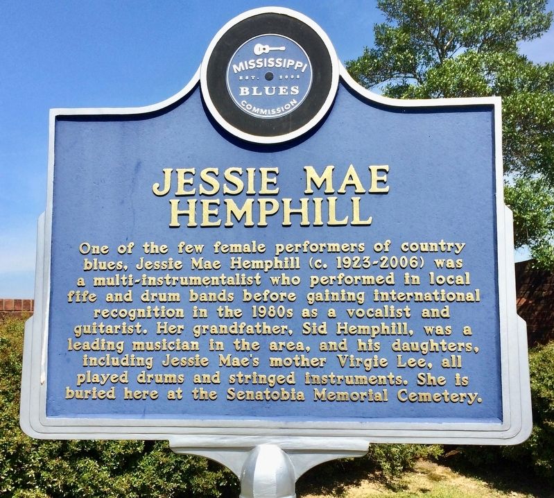 Jessie Mae Hemphill Marker (front) image. Click for full size.