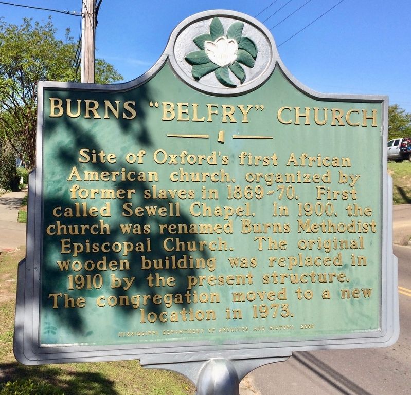 Burns "Belfry" Church Marker image. Click for full size.