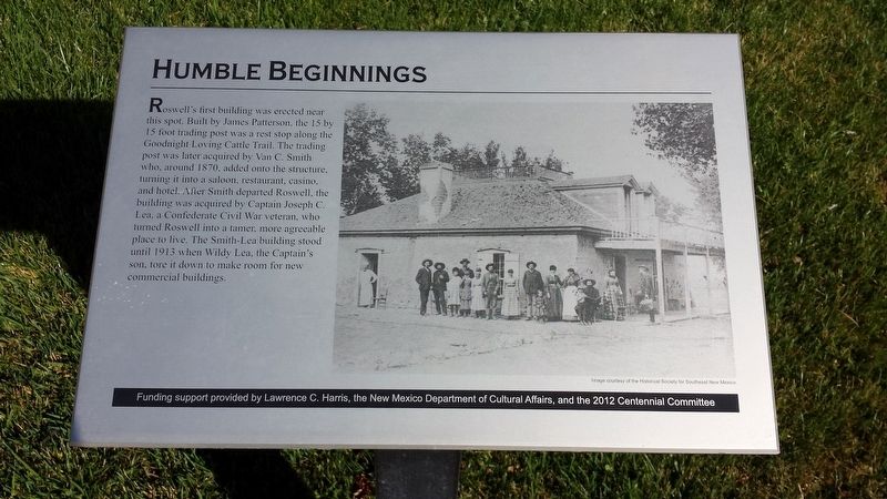 Humble Beginnings Marker image. Click for full size.