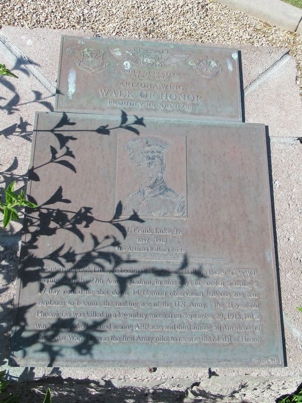 Lt. Frank Luke, Jr. Marker image. Click for full size.