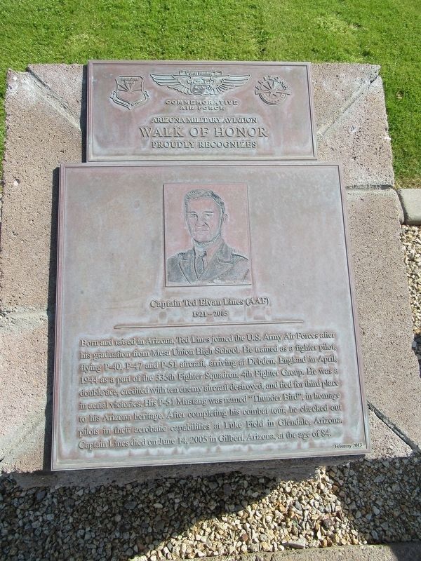 Captain Ted Elvans Lines (AAF) Marker image. Click for full size.