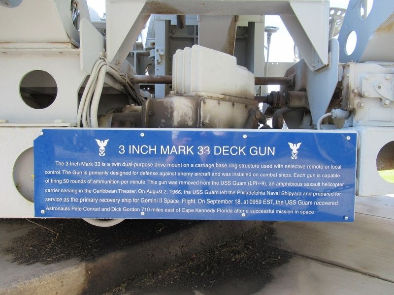 3-Inch Mark 33 Deck Gun Marker image. Click for full size.