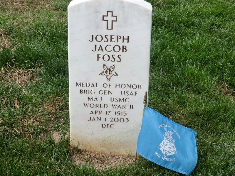BGen. Joseph J. Foss Grave Marker image. Click for full size.