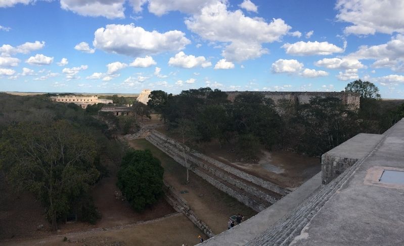 A view towards the north from The Great Temple at Uxmal image. Click for full size.