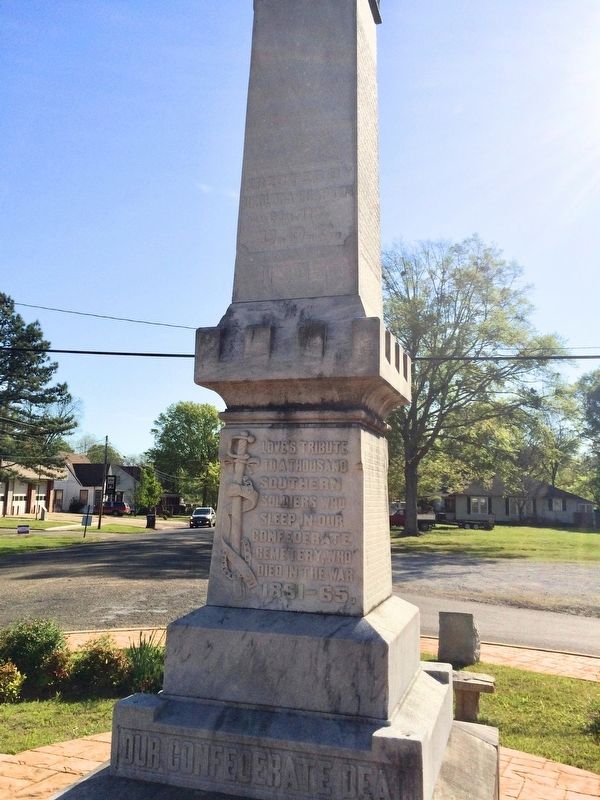 Our Confederate Dead Soldiers' Monument Marker (Front) image. Click for full size.