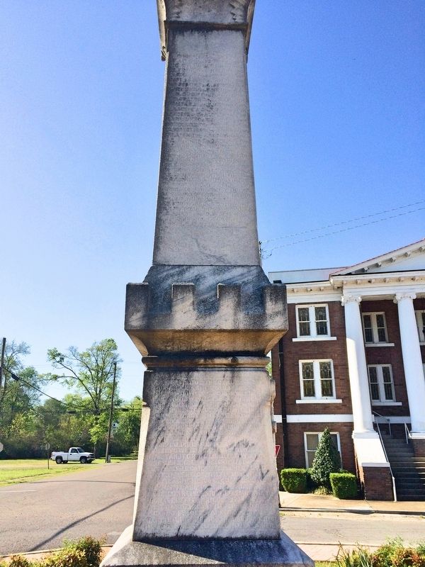 Our Confederate Dead Soldiers' Monument Marker (Left side) image. Click for full size.