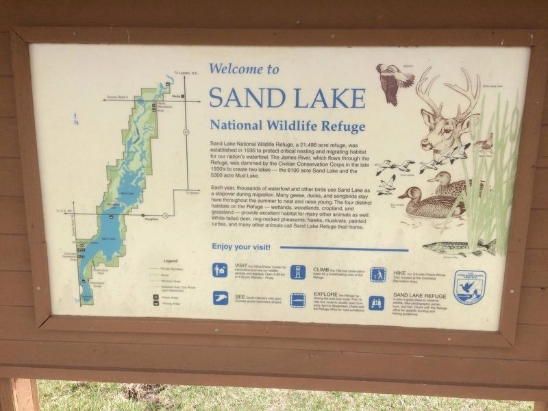 Sand Lake National Wildlife Refuge Marker image. Click for full size.