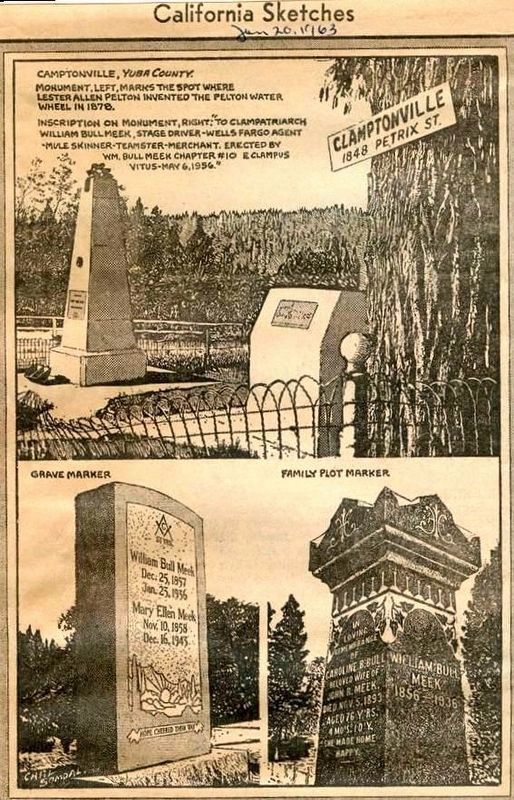 William Bull Meek ECV Redivivus 1932 Historical Marker