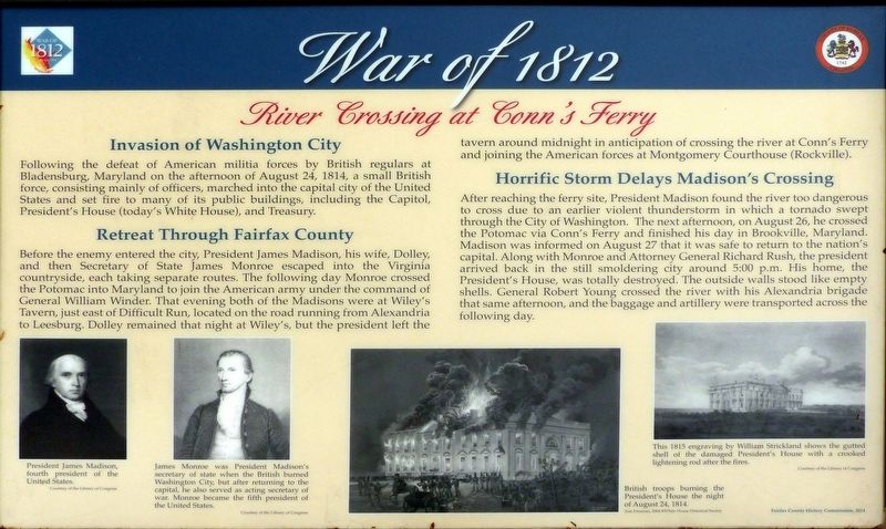 River Crossing at Conn's Ferry Marker image. Click for full size.
