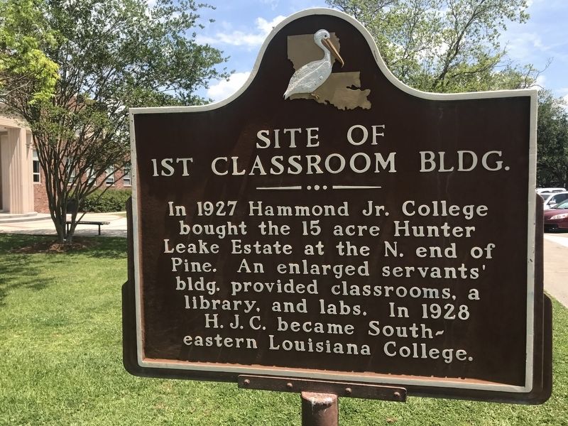 Site of 1st Classroom Bldg. Marker image. Click for full size.