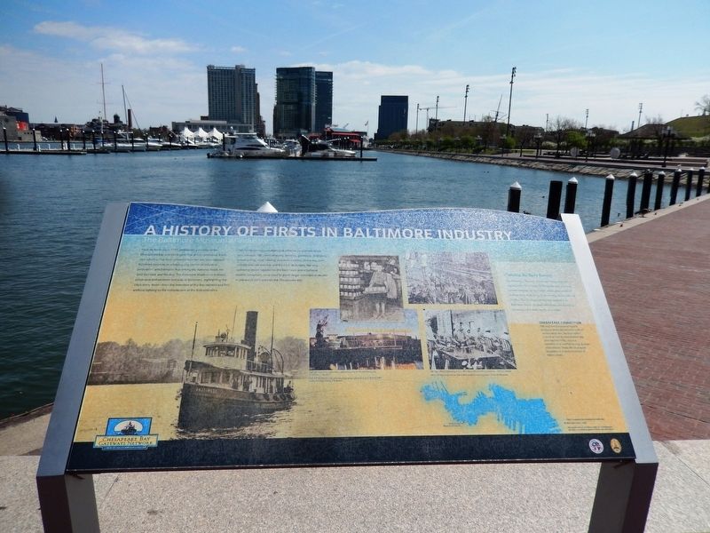 A History of Firsts in Baltimore Marker image. Click for full size.