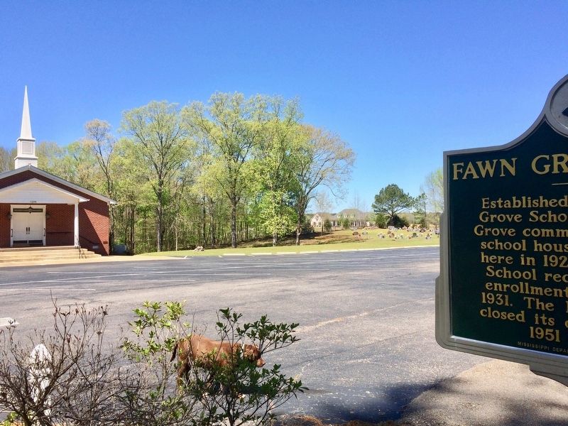 Fawn Grove School Marker near Fawn Grove Freewill Baptist Church. image. Click for full size.