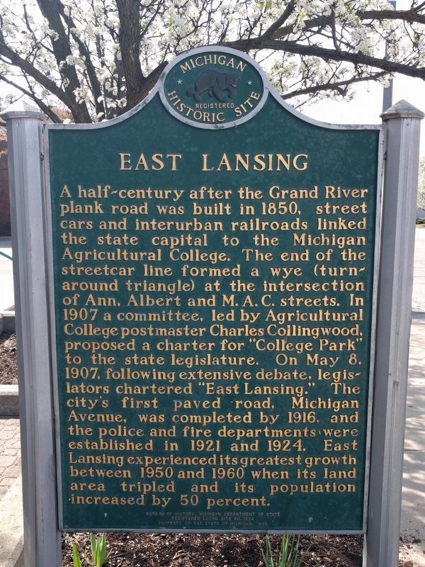 Collegeville / East Lansing Marker image. Click for full size.