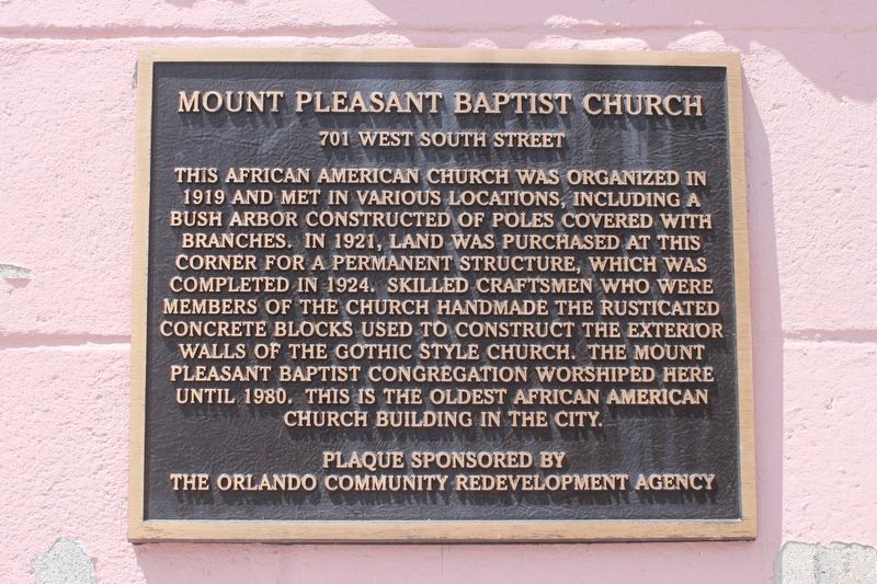 Mount Pleasant Baptist Church Marker. Click for full size. Mount Pleasant Baptist Church Marker image. Click for full size.