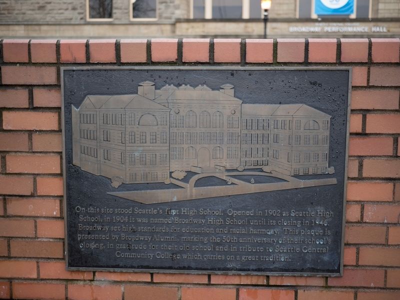 Broadway High School Marker image. Click for full size.