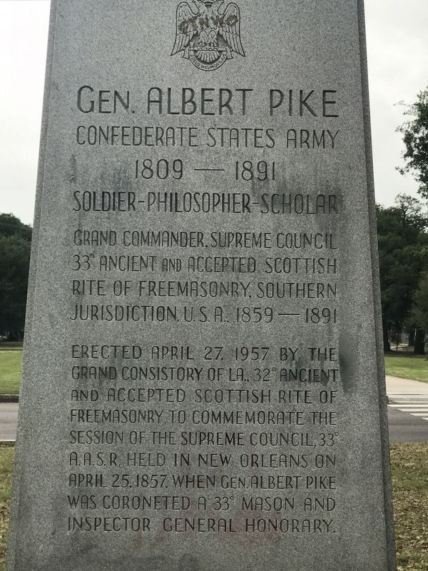 Gen. Albert Pike Marker image. Click for full size.
