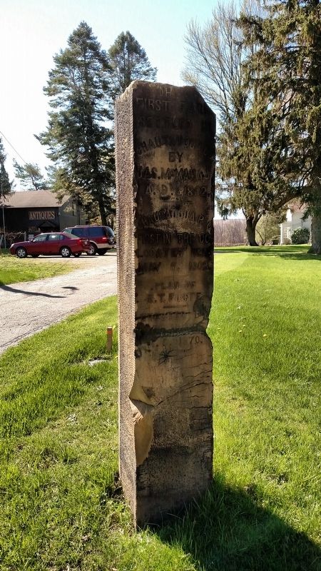 Oldest Settled Property in Chautauqua County Stone Pillar image. Click for full size.