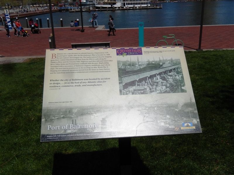 Port of Baltimore Marker image. Click for full size.