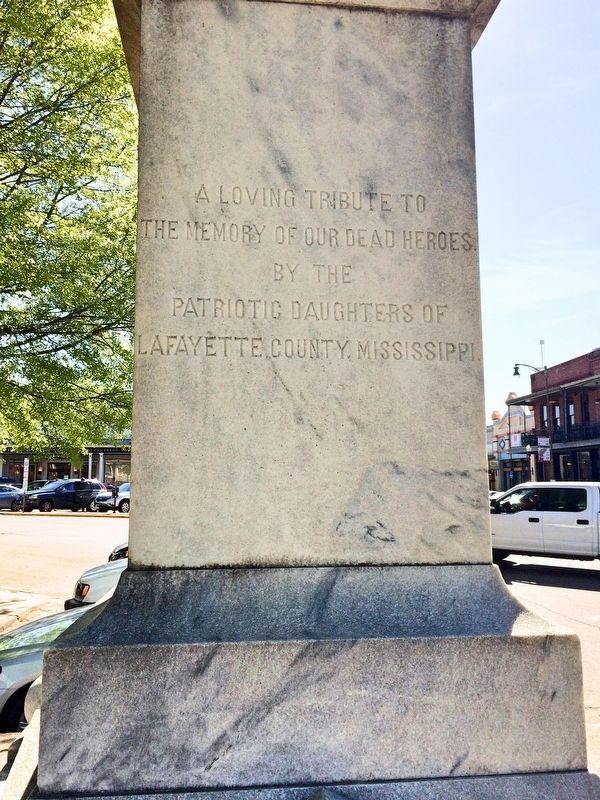 Lafayette County Confederate Monument (West side) image. Click for full size.