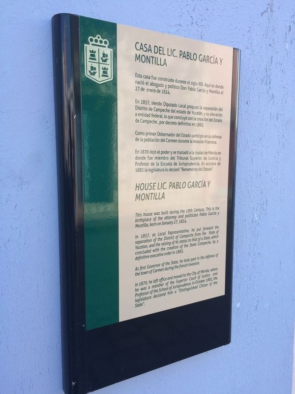House of Pablo Garc�a y Montilla Marker image. Click for full size.