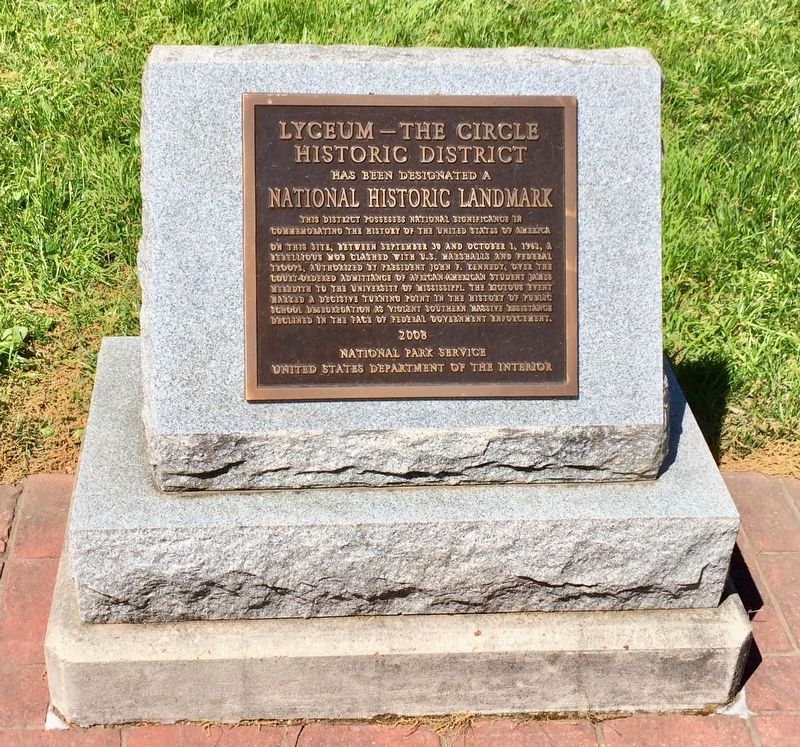 Lyceum — The Circle Historic District plaque. image. Click for full size.