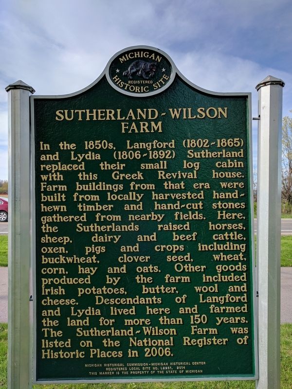 Sutherland - Wilson Farm Marker image. Click for full size.
