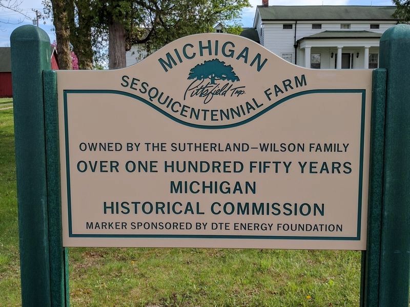 Michigan Sesquicentennial Farm Marker. Click for full size. Michigan Sesquicentennial Farm Marker image. Click for full size.