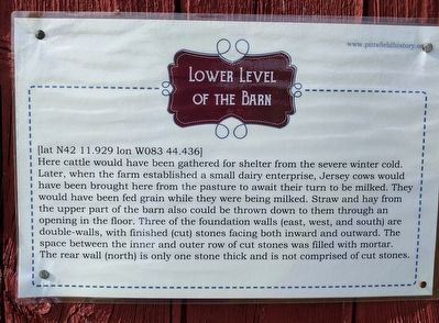 Lower Level of the Barn Marker image. Click for full size.