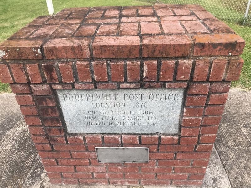 Pouppeville Post Office Cornerstone image. Click for full size.