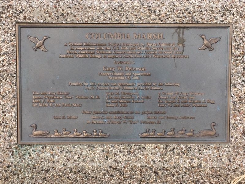 Columbia Marsh Marker. Click for full size. Columbia Marsh Marker image. Click for full size.