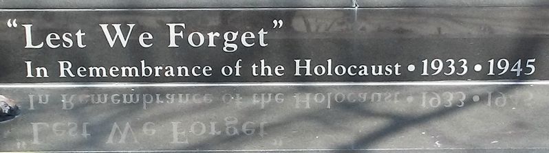 In Remembrance of the Holocaust Marker. Click for full size. In Remembrance of the Holocaust Marker image. Click for full size.