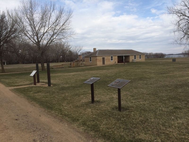 Senator Curt Jones and Fort Sisseton Marker. Click for full size. Senator Curt Jones and Fort Sisseton Marker image. Click for full size.