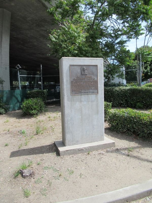 Ort J. Lofthus Crosstown Freeway Marker. Click for full size. Ort J. Lofthus Crosstown Freeway Marker image. Click for full size.