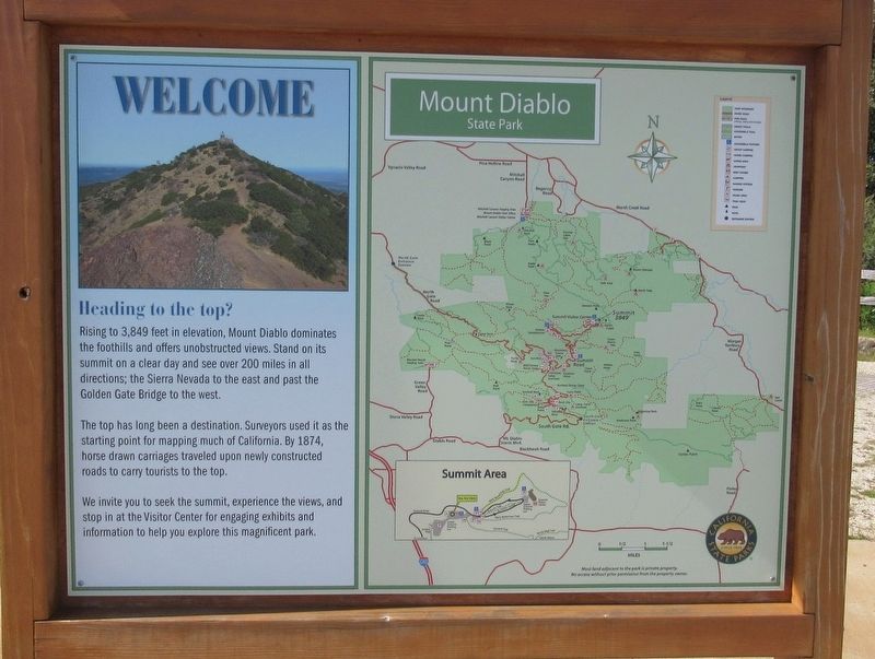 Mount Diablo State Park Marker image. Click for full size.