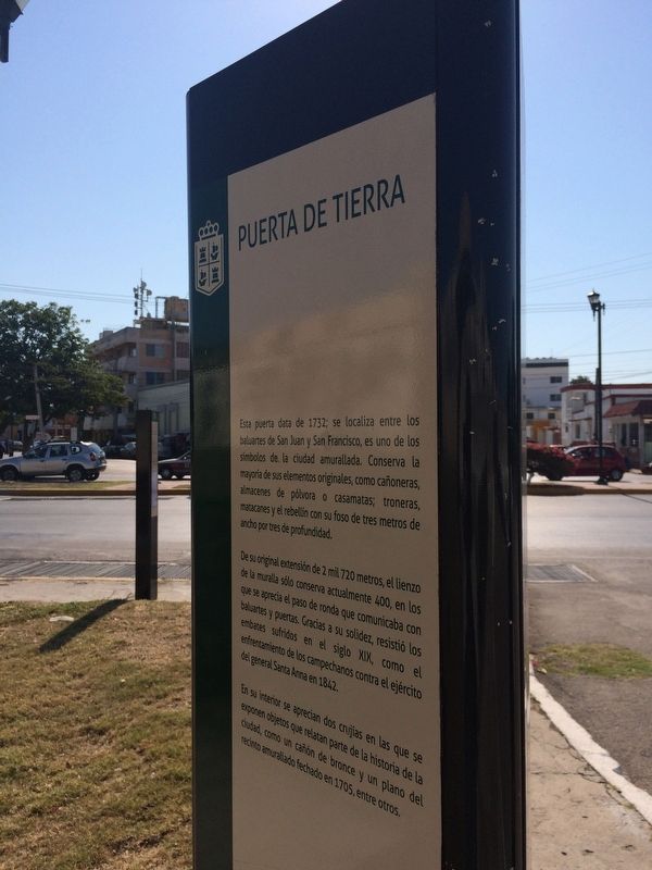 Campeche's Land Gate Marker. Click for full size. Campeche's Land Gate Marker image. Click for full size.