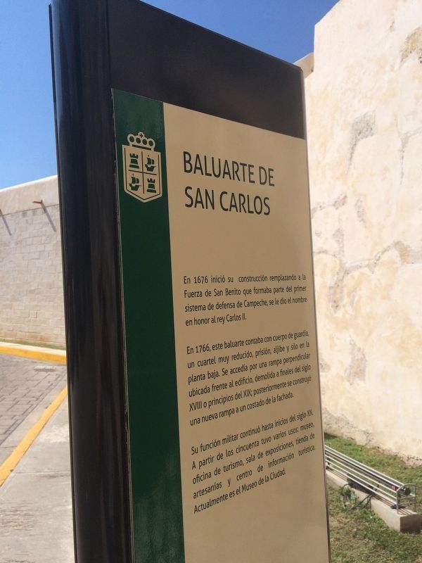An additional nearby Bastion of San Carlos Marker, in Spanish. image. Click for full size.