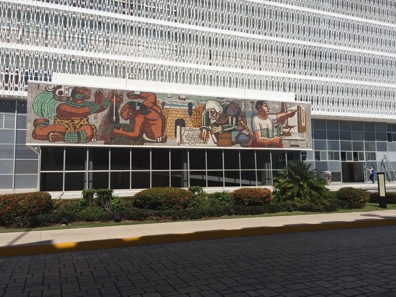 The "Progress of Campeche" mural mentioned in the marker text.. Click for full size. The "Progress of Campeche" mural mentioned in the marker text. image. Click for full size.