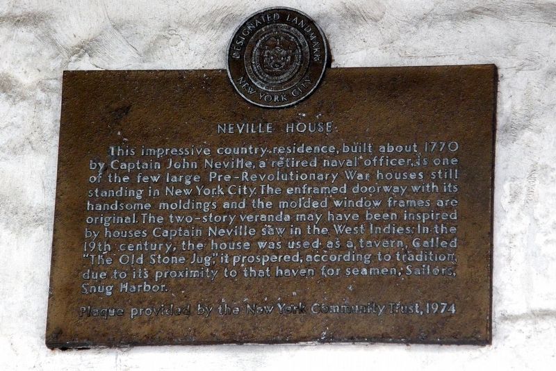 Neville House Marker. Click for full size. Neville House Marker image. Click for full size.