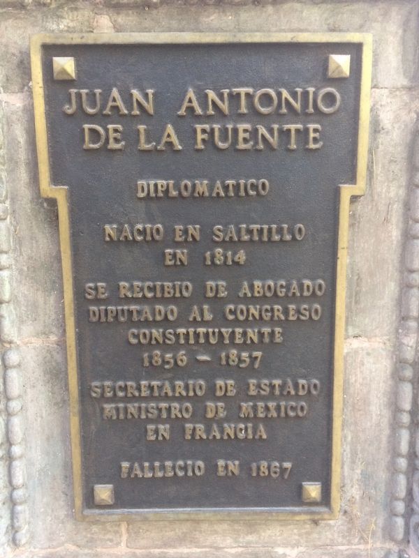 Juan Antonio de la Fuente Marker. Click for full size. Juan Antonio de la Fuente Marker image. Click for full size.
