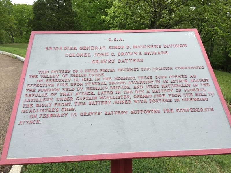 Graves' Battery Marker. Click for full size. Graves' Battery Marker image. Click for full size.