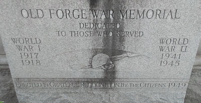 Old Forge War Memorial Dedication. Click for full size. Old Forge War Memorial Dedication image. Click for full size.