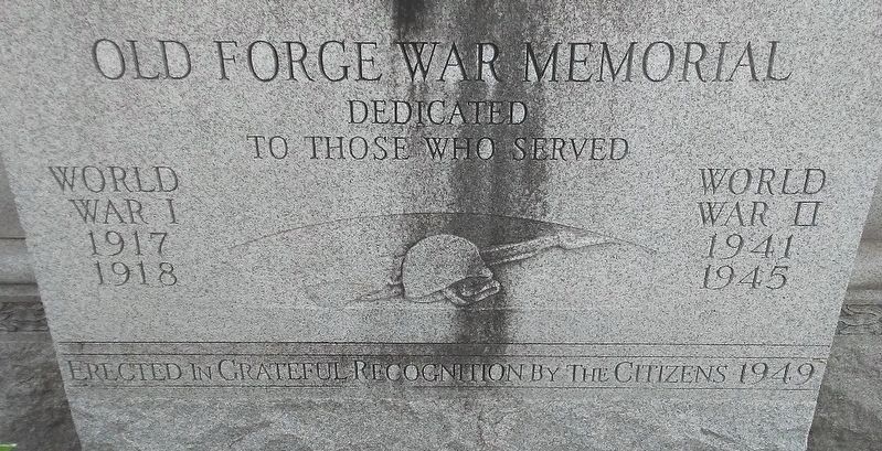 Old Forge War Memorial Dedication image. Click for full size.