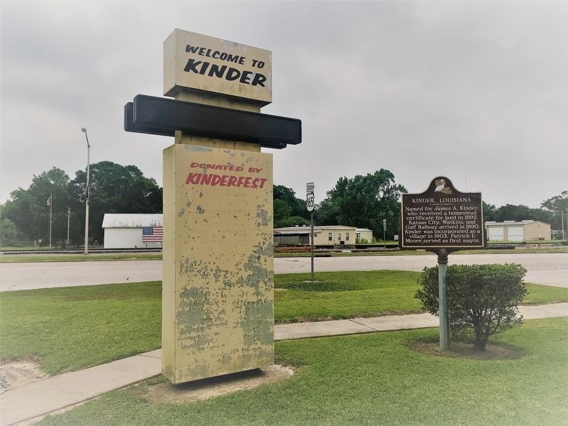 Kinder, Louisiana Marker image. Click for full size.