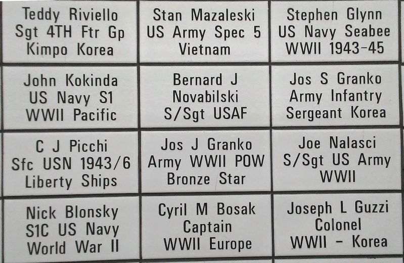 Veterans Memorial Wall of Honor. Click for full size. Veterans Memorial Wall of Honor image. Click for full size.