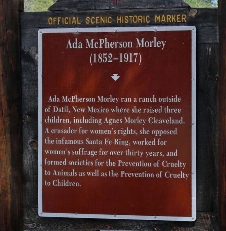 Ada McPherson Morley (1852-1917) Marker image. Click for full size.